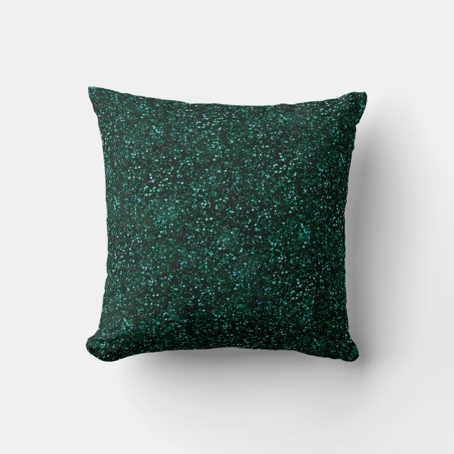 Donk Turquoise Blue Green Glitter Kussen (Voorkant)