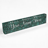Donk Turquoise Blue Green Glitter Naambordje