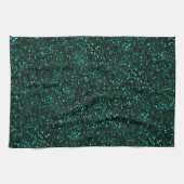 Donk Turquoise Blue Green Glitter Theedoek (Horizontaal)