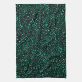 Donk Turquoise Blue Green Glitter Theedoek (Verticaal)