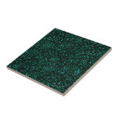 Donk Turquoise Blueish Spring Green Glitter Tegeltje (Zijkant)