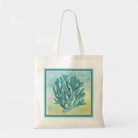 Donk Turquoise Coral Branch Tote Bag (Voorkant)