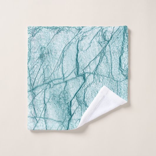 Donk Turquoise Marble Kijk Bad Handdoek (Wasdoekje)