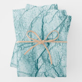 Donk Turquoise Marble Kijk Inpakpapier Vel (In situ)