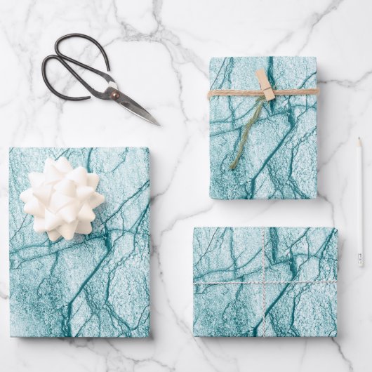 Donk Turquoise Marble Kijk Inpakpapier Vel (Voorkant)