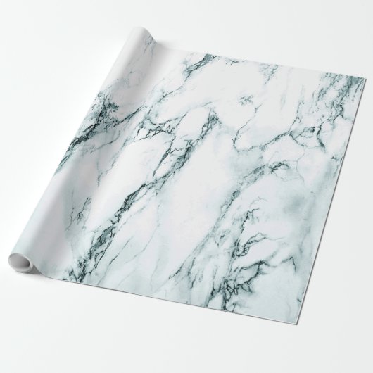 Donk Turquoise Vein Marble Kijk Cadeaupapier (Uitgerold)