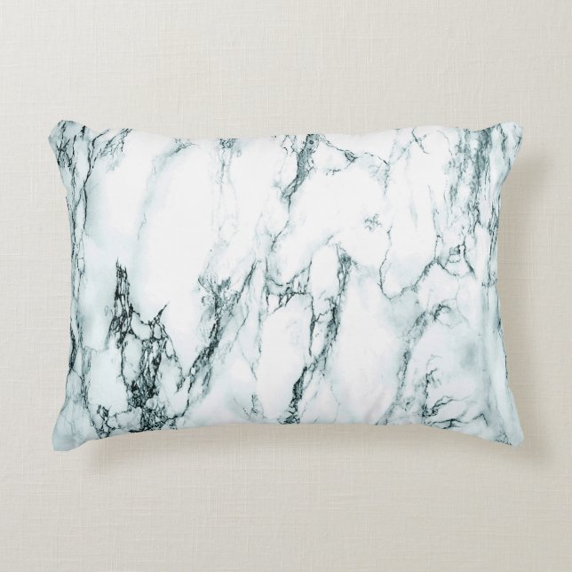 Donk Turquoise Vein Marble Kijk Decoratief Kussen (Voorkant)