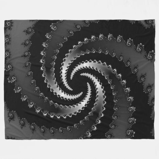 Donk Vortex Fractal Fleece Deken (Voorkant (Horizontaal))