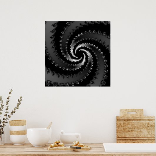 Donk Vortex Fractal Poster (Keuken)