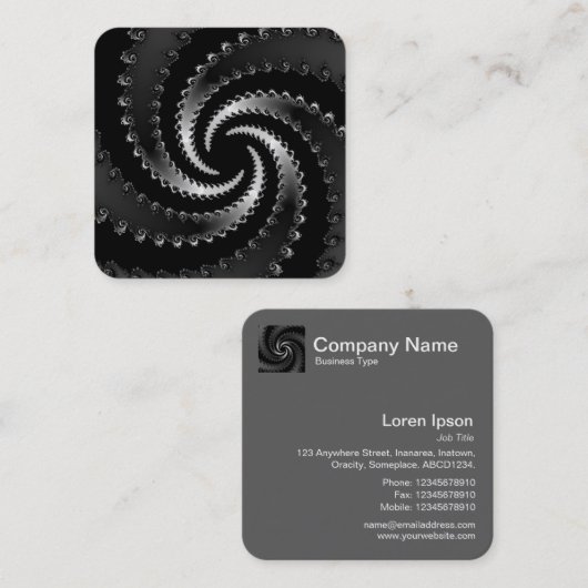 Donk Vortex Fractal Vierkante Visitekaartje (Voorkant / Achterkant)