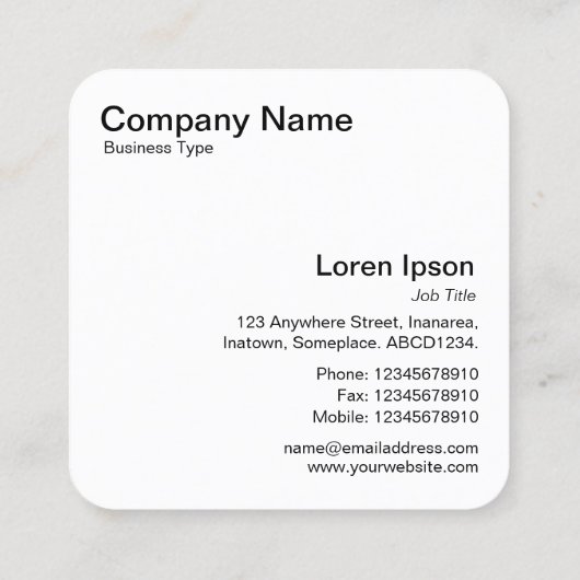 Donk Vortex Fractal Vierkante Visitekaartje (Achterkant)