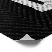 DONK - wit op zwart - Poster (Hoek)