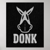 DONK - wit op zwart - Poster (Voorkant)