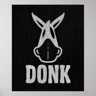 DONK - wit op zwart - Poster