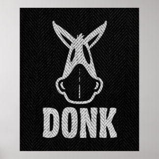 DONK - wit op zwart - Poster