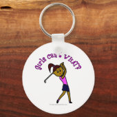 Donk Woman Golfer Sleutelhanger (Voorkant)