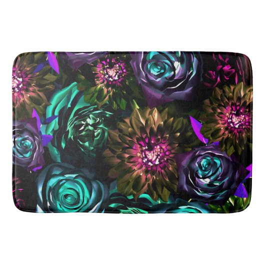 Donk Wonderland Bold Glamor Floral Flowers Badmat (Voorkant)