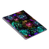 Donk Wonderland Bold Glamor Floral Flowers Notitieboek (Rechterzijde)