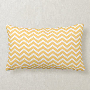 Donk Yellow Chevron Lumbar Pillow Kussen