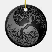 Donk Yin Yang Tree Keramisch Ornament (Achterkant)