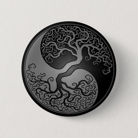 Donk Yin Yang Tree Ronde Button 5,7 Cm (Voorkant)