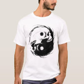 Donk Yin Yang Vampire Skull Religbol T-shirt (Voorkant)
