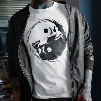 Donk Yin Yang Vampire Skull Religbol T-shirt