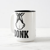 DONK - zwart op wit - Mok (Voorkant links)