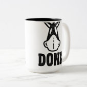 DONK - zwart op wit - Mok (Voorkant rechts)