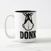 DONK - zwart op wit - Mok (Links)