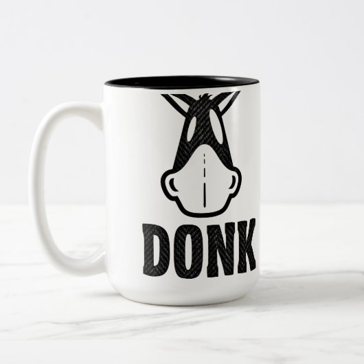 DONK - zwart op wit - Mok (Links)