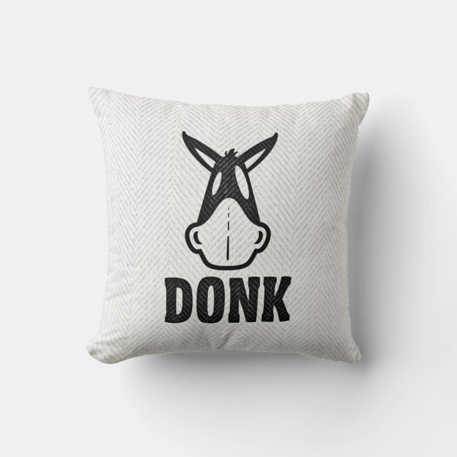 DONK - zwart op wit - Pillow Kussen (Voorkant)
