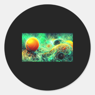 Donker 1 ronde sticker