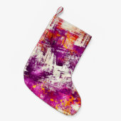 Donker Abstract Blots Achtergrond Kleine Kerstsok (Voorkant (Hangend))