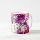 Donker Abstract Blots Achtergrond Koffiemok (Voorkant rechts)