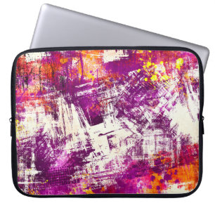 Donker Abstract Blots Achtergrond Laptop Sleeve