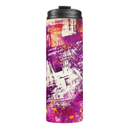 Donker Abstract Blots Achtergrond Thermosbeker (Voorkant)