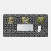 Donker Abstract Geometrisch Patroon Foto Desk Mat (Keyboard & Muis)