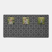 Donker Abstract Geometrisch Patroon Foto Desk Mat (Voorkant)