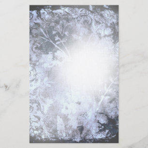 Donker Abstract Grunge Floral Stationery Briefpapier