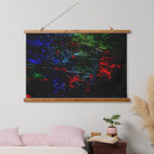 Donker abstract Houten Overgoten Wandtapijt, Textu Hangend Wandkleed (Slaapkamer)