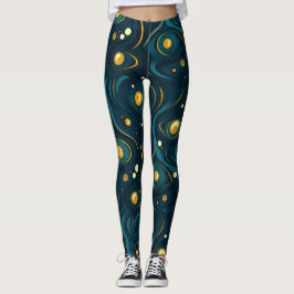 Donker Abstract kosmisch patroon Leggings