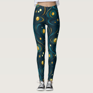 Donker Abstract kosmisch patroon Leggings