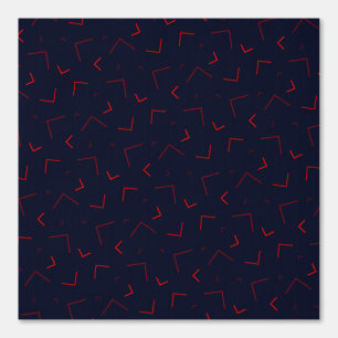 Donker Abstract patroon met rode accenten Behang