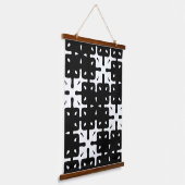 Donker Abstract tegelpatroon Hangend Wandkleed (Gebogen)