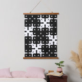 Donker Abstract tegelpatroon Hangend Wandkleed (Slaapkamer)