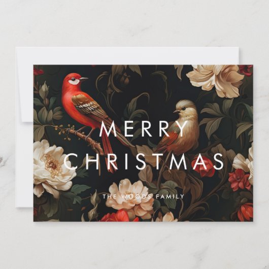 Donker  achtergrond Minimalistische vrolijke kerst Feestdagenkaart (Voorkant)