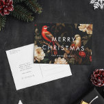 Donker  achtergrond Minimalistische vrolijke kerst Feestdagenkaart<br><div class="desc">Dark Merry Christmas Briefkaart: een origineel en opvallend ontwerp,  met een gedurfd minimalistisch lettertype gemengd met een  elegante achtergrond.</div>