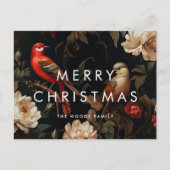 Donker  achtergrond Minimalistische vrolijke kerst Feestdagenkaart (Voorkant)