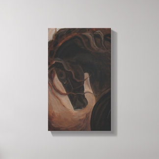 Donker Andalusisch, Andalusische, Paardenkunst, Sp Canvas Afdruk